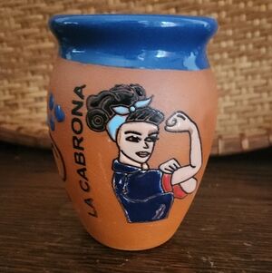 Colorful Mexican Clay Mug